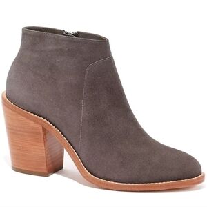 Loeffler Randall Ella Bootie N5140 Dark Gray Women’s Size 6.5 Stacked Heel